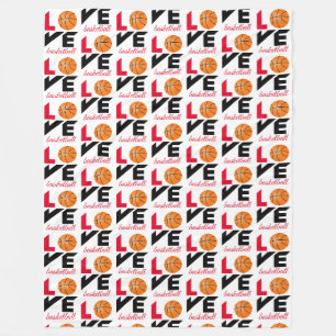 Love basketball fleece blanket