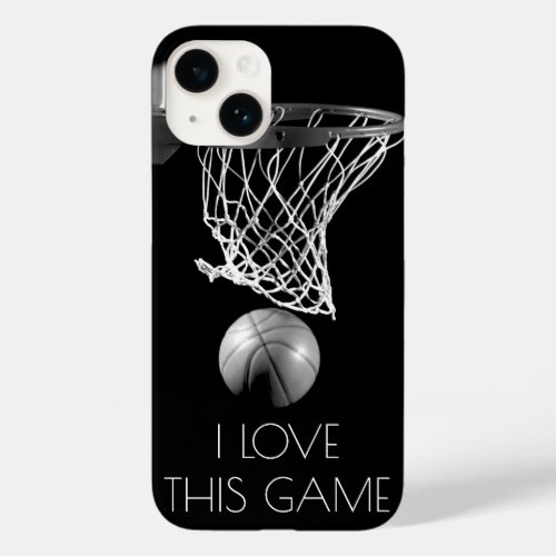 Love Basketball Game Black  White Case_Mate iPhone 14 Case
