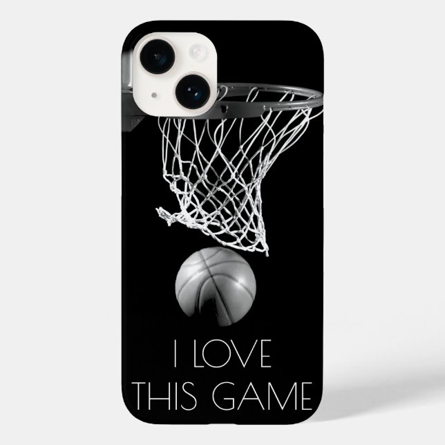 Love Basketball Game Black & White Case-Mate iPhone Case (Back)