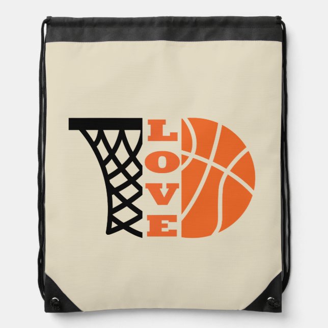 Love Basketball gift ideas for coach Drawstring Bag (Front)