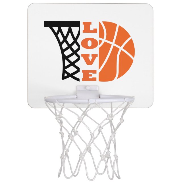 Love Basketball gift ideas for coach Mini Basketball Hoop (Front)