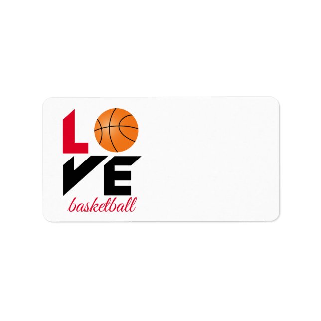 Love basketball label (Front)