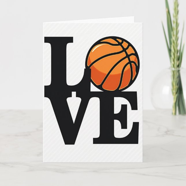 Love Basketball Sports Fan Card (Front)