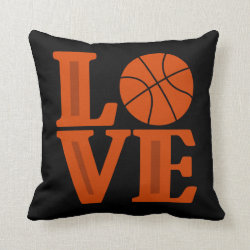 Love Basketball sports fun throw pillow