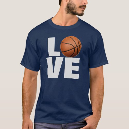 Love Basketball T_Shirt _ Navy Blue Sport Tees