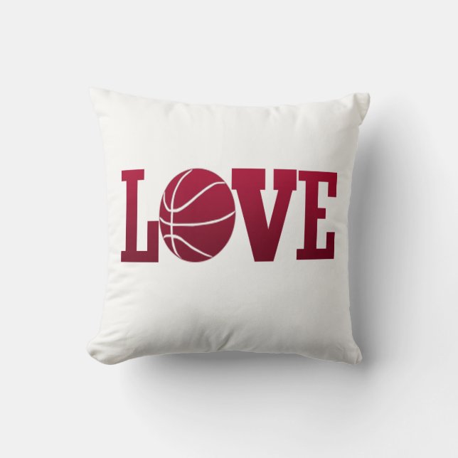 LOVE BASKETBALL THROW PILLOW (Front)