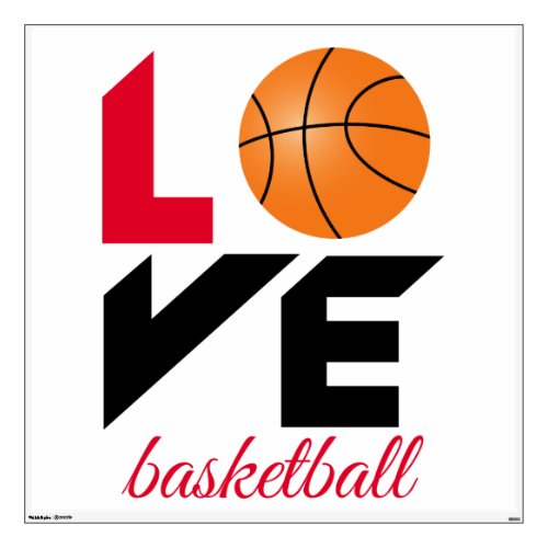 Love basketball wall decal