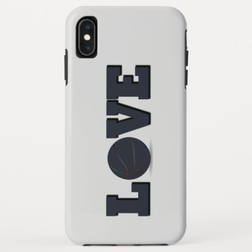 Love basketball with blue ball iPhone XS max case