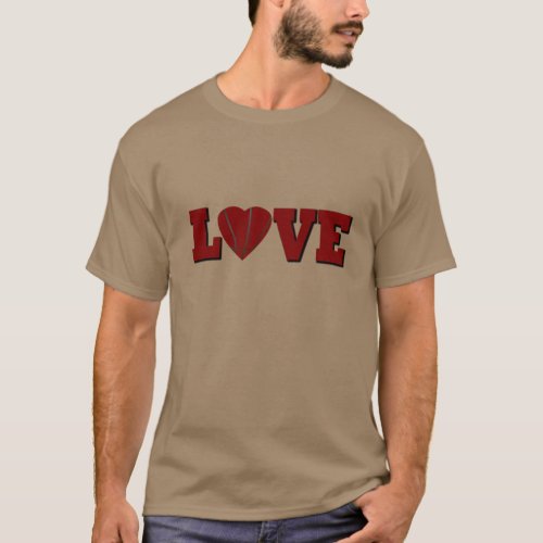 love basketball with heart T_Shirt