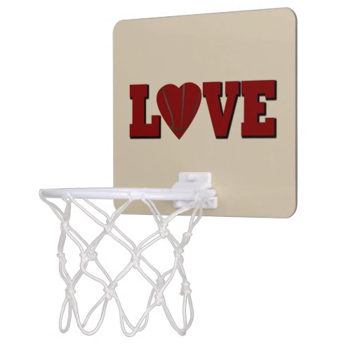 love basketball with red heart ball mini basketball hoop
