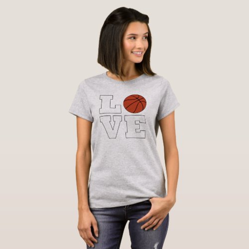 LOVE Basketball Womens Basketball Player T_shirt
