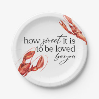 Love Bayou Crawfish Paper Plates
