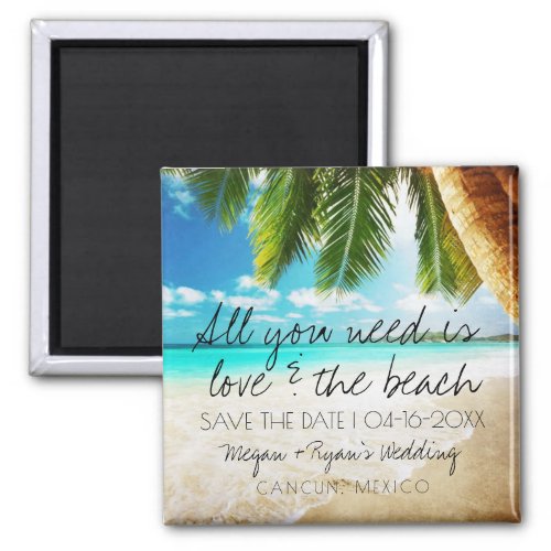 Love Beach Destination Wedding Save the Date  Magnet