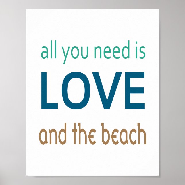Love Beach Poster (standard picture frame size) (Front)