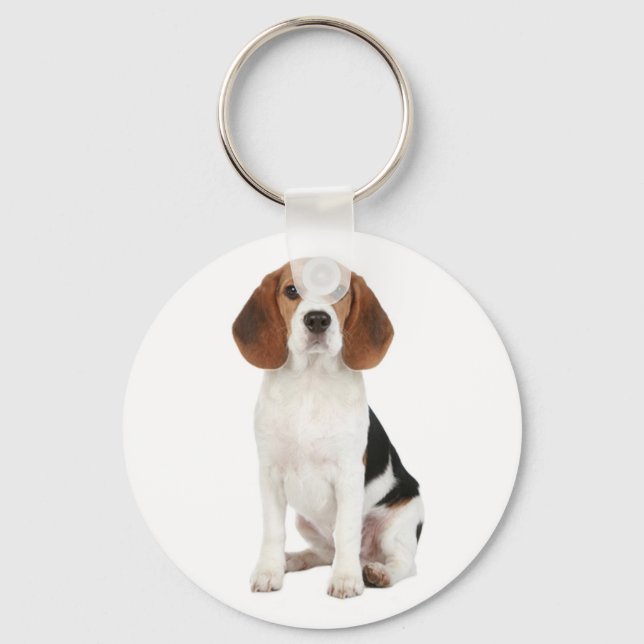 Love Beagle Puppy Dog Customized  Key Chain (Front)