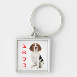 Love Beagle Puppy Dog Customized Key Chain