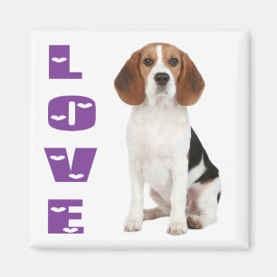 Love Beagle Puppy Dog Fridge Magnet