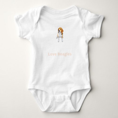 Love Beagles _ Beagle Baby Bodysuit