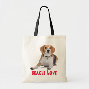 Love Beagles Puppy Dog Canvas Totebag Tote Bag