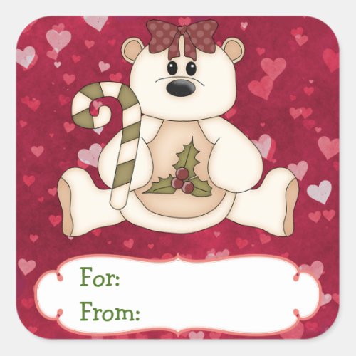 Love Bear Christmas Gift Tag