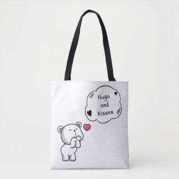 Love Bear Hugs And Kisses Tote Bag by Godsblossom at Zazzle