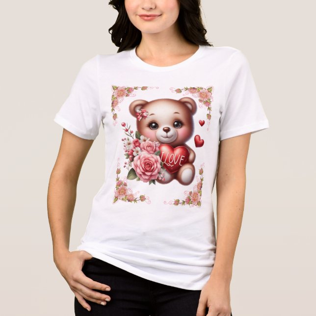 Love Bear T-shirt  Tri-Blend Shirt (Front)