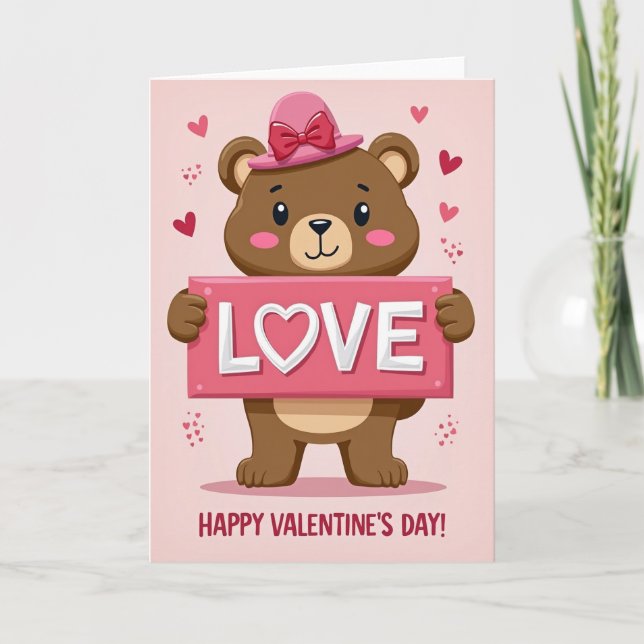 Love Bear Valentines Card (Front)