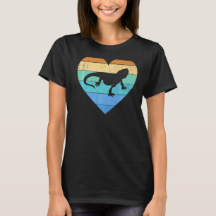 Love Bearded Dragon Sunset Vintage Lizard Reptile T-Shirt