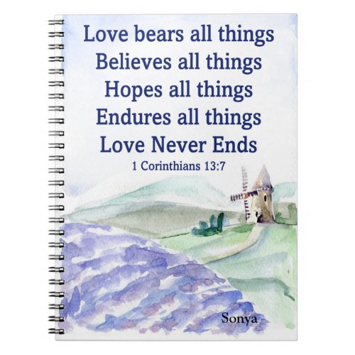 Love Bears All Things Bible Verse Journal