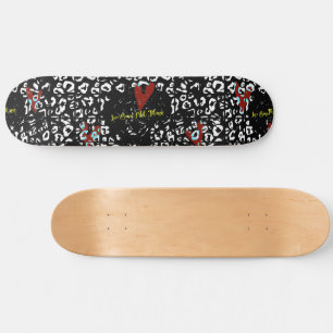 Love Bears All Things Cheetah Christian Scripture Skateboard