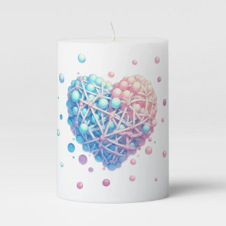 Love Bears All Things Pillar Candle