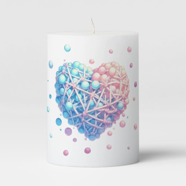 Love Bears All Things Pillar Candle (Front)