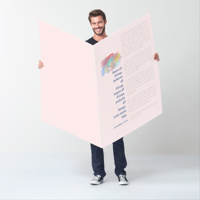 Love Bears All Things Verse for Couples Giant Big  Card (In Situ)