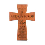 Love Bears All Wedding Anniversary Wall Cross<br><div class="desc">These special-keepsake crosses can be a perfect reminder of the day that you become one. Be sure to check out our great collection of personalized crosses! Made in the USA and Designed exclusively by ©? 2021 LifeSong Milestones.</div>
