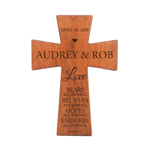 Love Bears All Wedding Anniversary Wall Cross (Front)