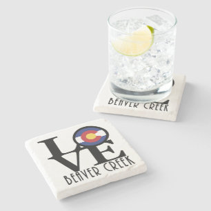 LOVE Beaver Creek Colorado Stone Coaster