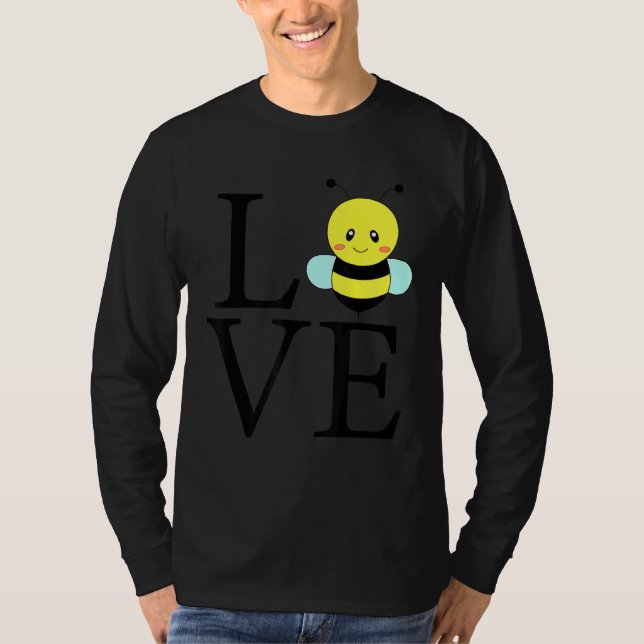 Love Bee Beekeeper Beehive Environment T-Shirt (Front)