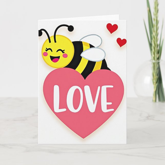 Love Bee Heart Card (Front)