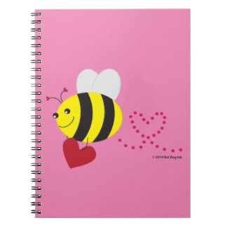 Love Bee Spiral Notebook