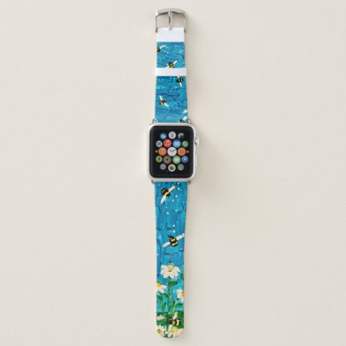 Love Bees Alcohol Ink Design Apple Watch Band