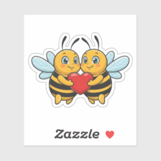 Love Bees Valentine Sticker