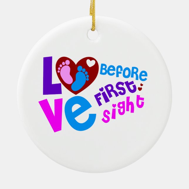 Love Before First Sight Ceramic Ornament (Back)