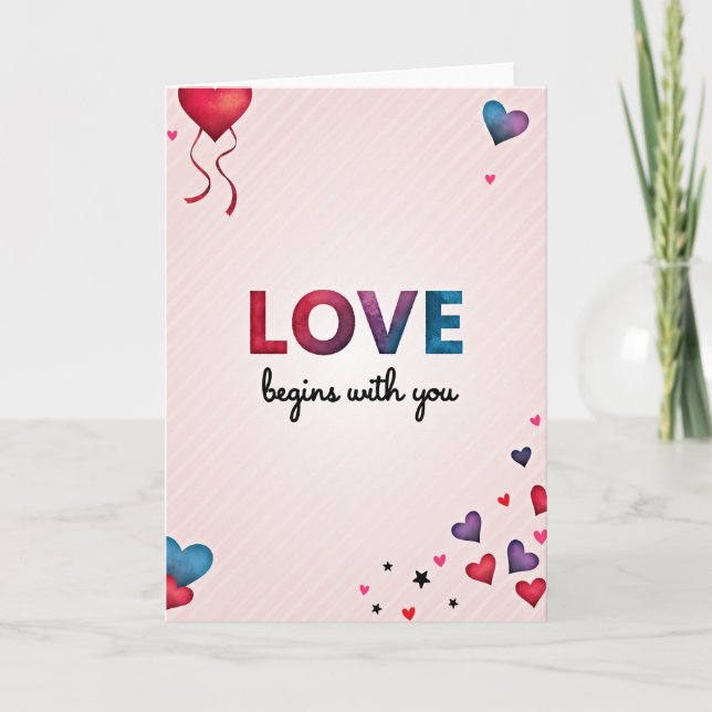 Love Begins With You Card (Front)