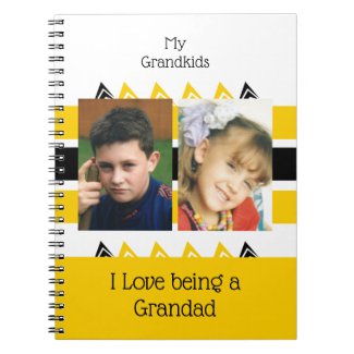 Love being a Grandad add photos yellow white