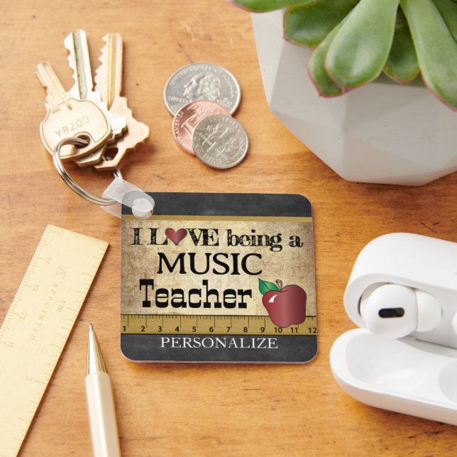 Love Being a Music Teacher Keychain (Desk)