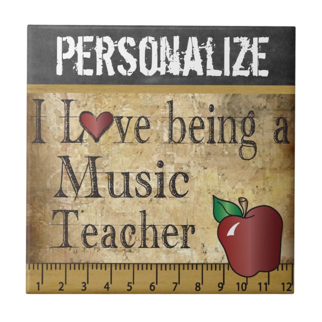Love being a Music Teacher Tile (Front)