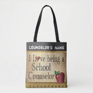 Love Being a School Counselor DIY Name Tote Bag