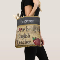 Love Being an English Teacher | DIY Name Tote Bag
