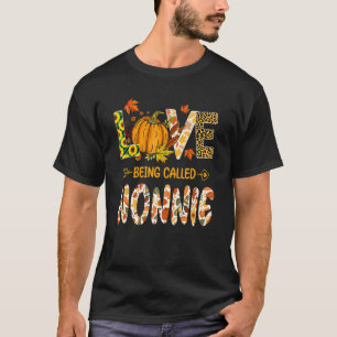 Love Being Called Nonnie Pumpkin Fall Leaves Thank T-Shirt
