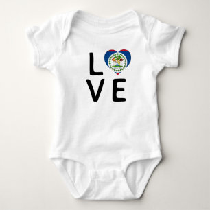 Love - Belize Flag Baby Bodysuit